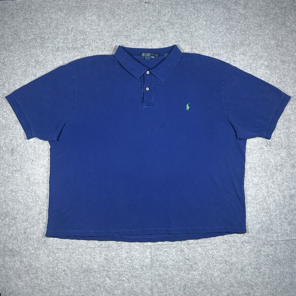 Vintage polo ralph Lauren polo shirt men's size 4XB royal blue preppy pony‎ logo